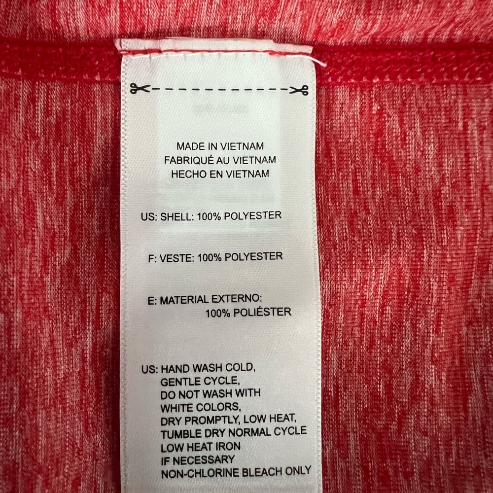 Adidas Heather Red Raglan Rashguard with Blue Logo - Picture 7 of 7